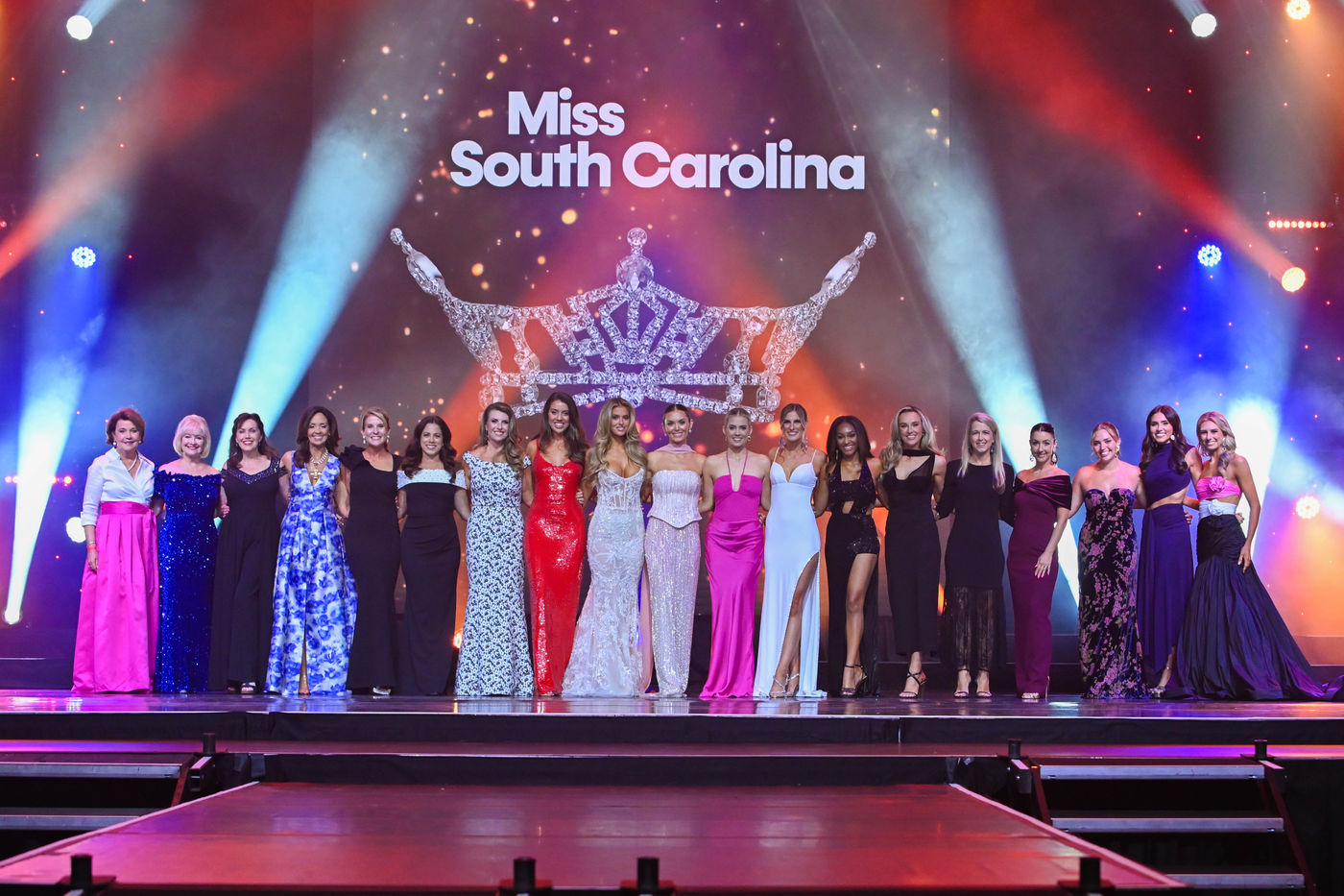Contestants lined up on stage, photographed by Amanda Upton